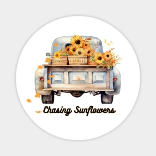 Chasing Sunflowers Magnet